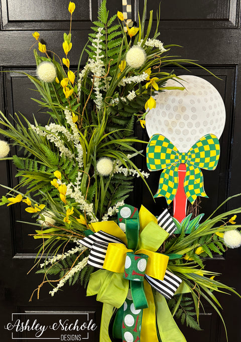 Tee Time on the Fairway Wreath