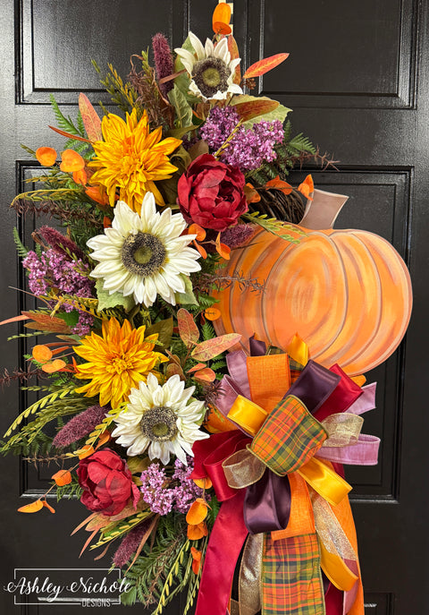 The Beauty of Fall Pumpkin Wreath