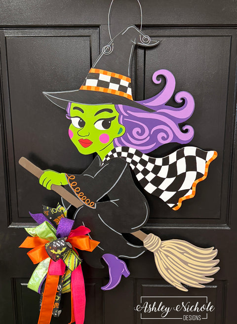 Toil & Trouble Sassy Witch Door Hanger (UV Printed)