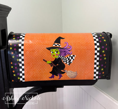 Toil & Trouble Sassy Witch - Magnetic Vinyl Mailbox Cover