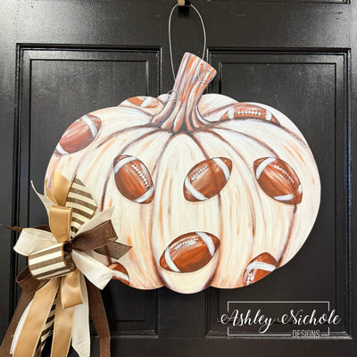 Touchdown Pumpkin - Door Hanger - (UV Printed)