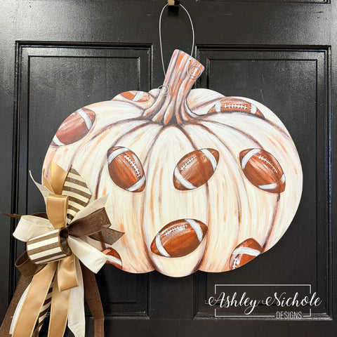 Touchdown Pumpkin - Door Hanger - (UV Printed)