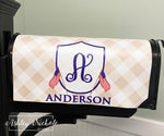 Traditional Crest Patriotic Initial - Magnetic Vinyl Mailbox Cover