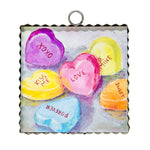 Mini Conversation Hearts Print Charm