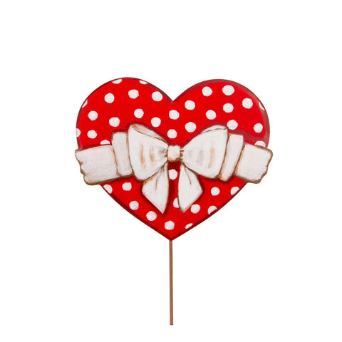 Polka Dot Heart (Medium) Metal Stake