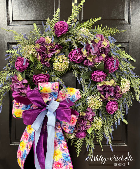 *READY to SHIP* - Violet Garden Grace Wreath