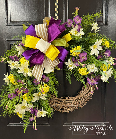 Violet & Sunshine Delight Wreath