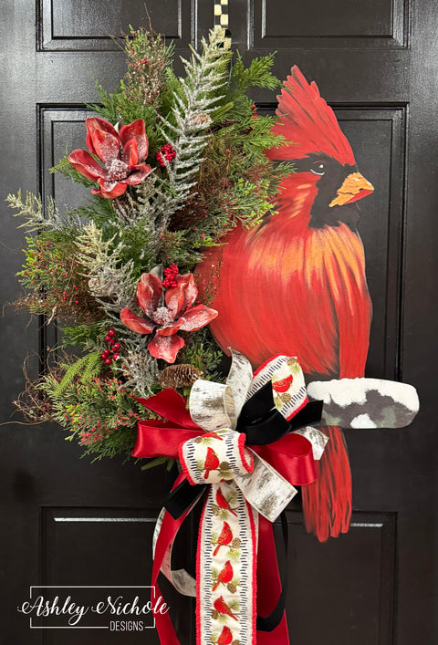 Winter Cardinal Wreath