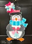 Winter Sweetheart Penguin Door Hanger