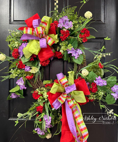 *READY to SHIP* - Wispy Florals of Summer Wreath
