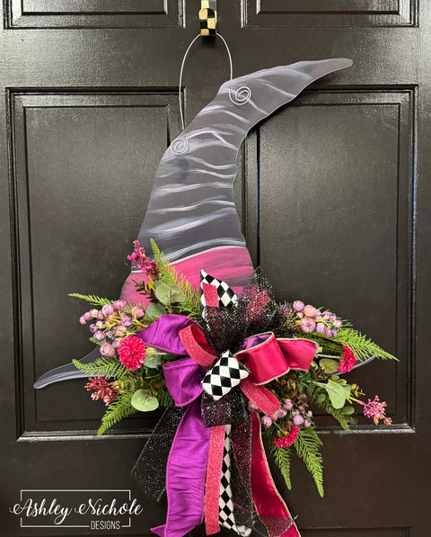 Witch's Spell Floral Door Hanger (UV PRINTED)