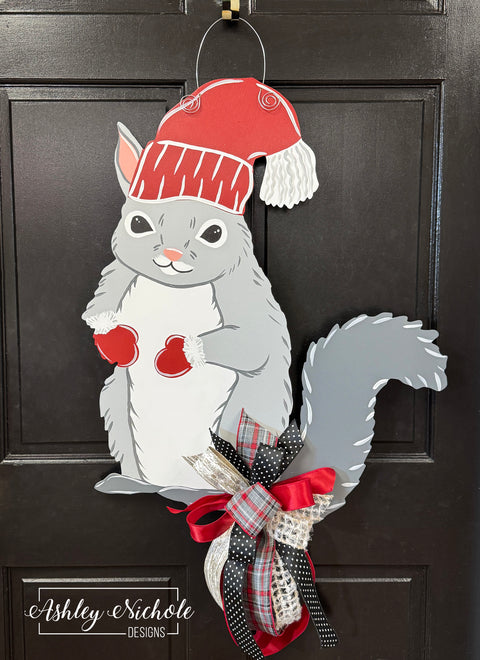 Woodland Squirrel Door Hanger