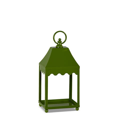 13.5" Scalloped Lantern - Green