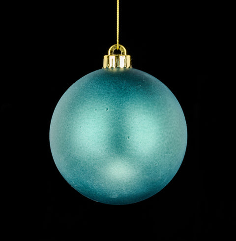 120Mm V.P. Smooth Ball Ornament - Matte Dark Teal