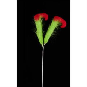 25" Furry Elf Legs Pick - Lime Green & Red