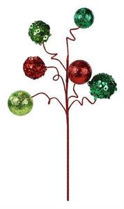 19" Glitter/Sequin Ball Pick - Red/Lime/Emerald