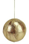 5" Marbled Ball Ornament - Gold