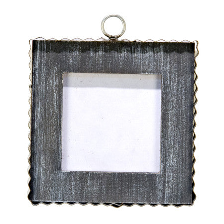 Mini Gray Photo Frame Charm
