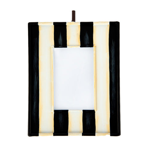 CED 4 x 6 Frame Finial Holder-Black & White Stripe