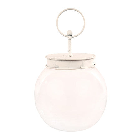 FINIAL Base - Bubble Jar With White Lid