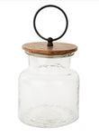 CED Glass Jar with Natural Wood Lid for FINIAL Attachments