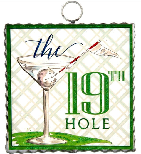 Mini 19th Hole Print Charm Attachment