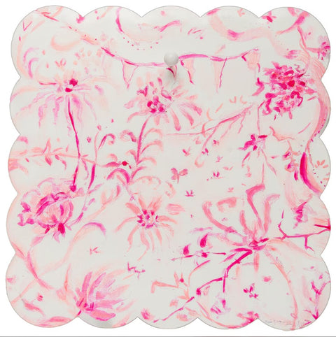 Scalloped Pink Chinoiserie Mini Gallery Charm Display Board