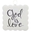 Mini Art Scallop "God is Love" Print Charm