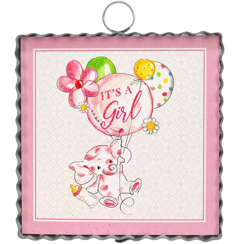 Mini Art "It's A Girl" Print Charm