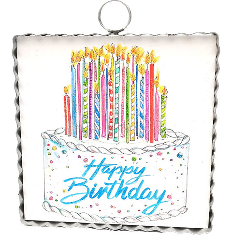 Mini Art "Happy Birthday" Cake Print Charm