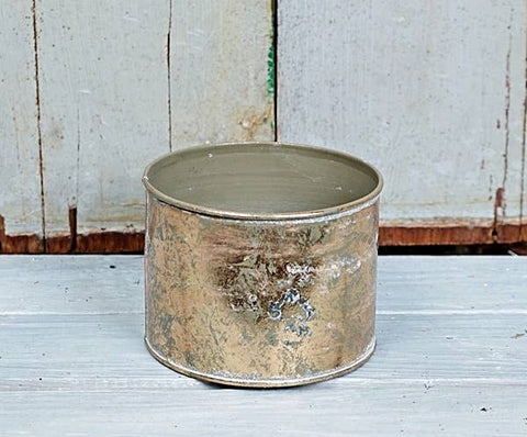 Round Bucket - Distressed Gold