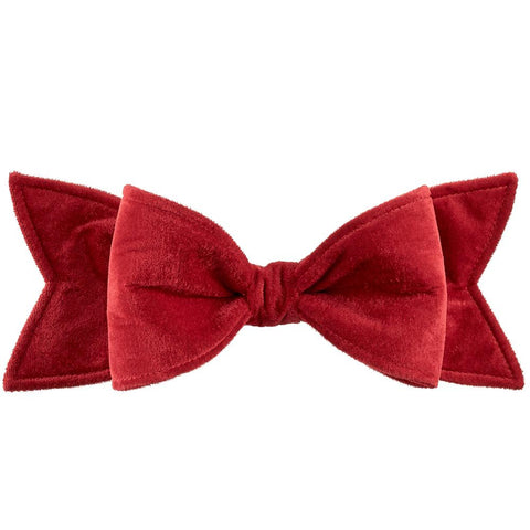 4.5" x 12" Velvet Bow Ornament - Red