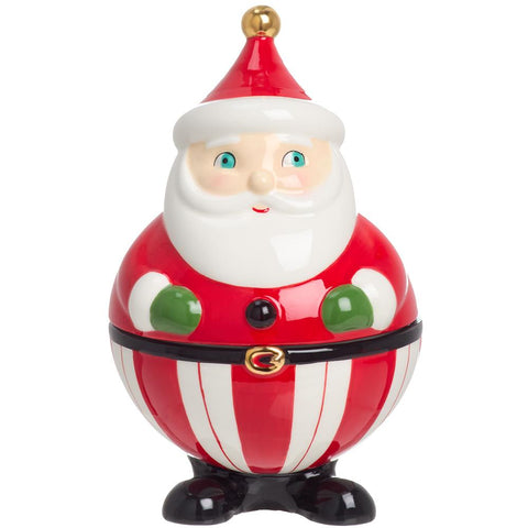 8" Santa Candy Jar - Red/White