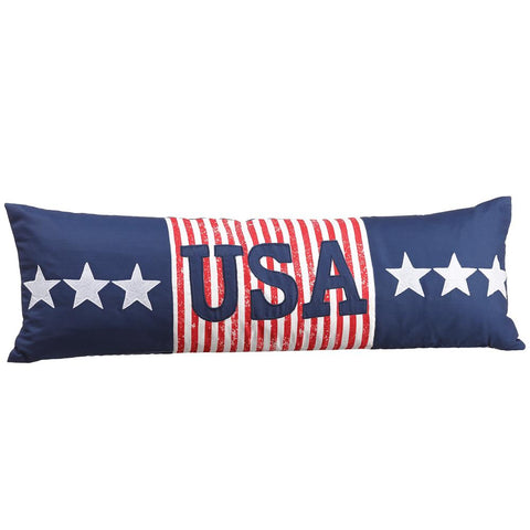 12"Wx36"L - USA Patriotic Pillow