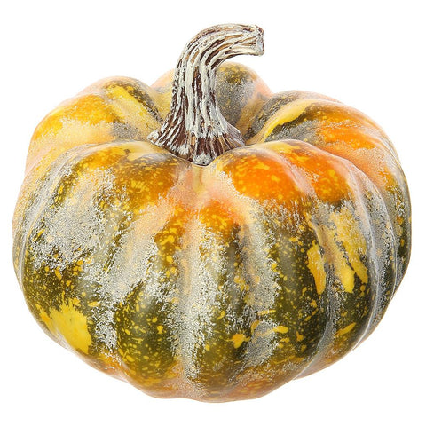 5"Hx5.5"D Pumpkin - Green/Orange
