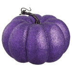 6"H x 7"D Glittered Pumpkin - Purple