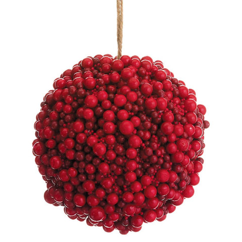 4.5" Berry Ball Ornament - Red