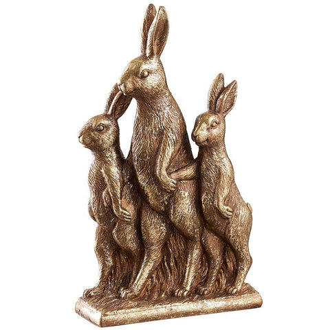 10" Bunny Family - Gold