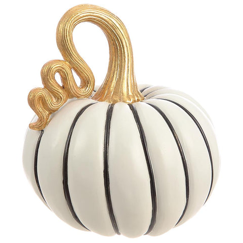 7.5" Pumpkin - White/Black