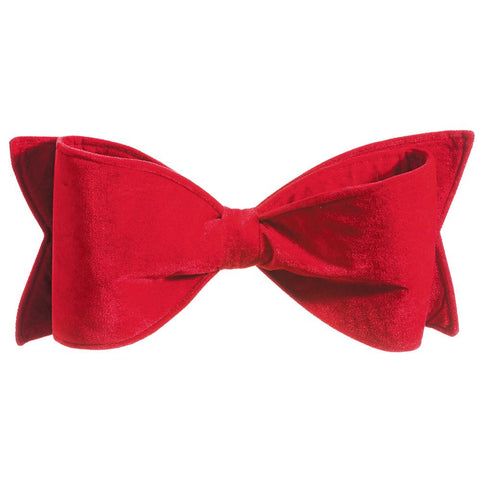 8" x 20" Velvet Bow Ornament - Red