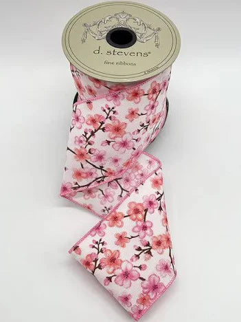 Cherry Blossom Wired Ribbon - 3" x 10yds