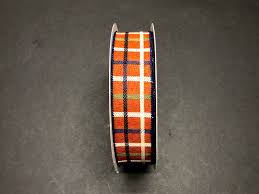 Rust, Moss, Navy & Cream Woven Trellis Ribbon Wired Ribbon - 1.5" x 50yds