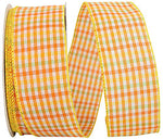 Bright Gingham Check Wired Ribbon - 2.5" x 50yds