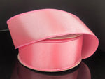 Light Pink Ribbed Satin Wired Ribbon - 1.5"x10Yds