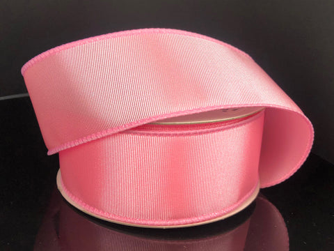 Light Pink Ribbed Satin Wired Ribbon - 1.5" x 10yds