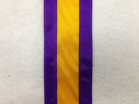 Yellow & Purple Stripe Wired Ribbon - 2.5" x 10yds