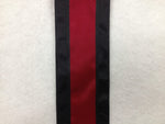 Black & Crimson Satin Wired Ribbon - 2.5" x 10yds