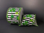 Clover & Hats Striped Wired Ribbon - 2.5'X10Yds