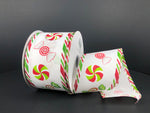 Christmas Candy Red/Green Edged Wired Ribbon - 2.5" x 10yds