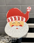 Pink & Red Candy Santa - Christmas Mini Piece (Magnet/Velcro)